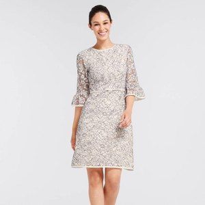 Draper James Women's White Lace Rosslyn In Winter Cocktail Dress Size 12